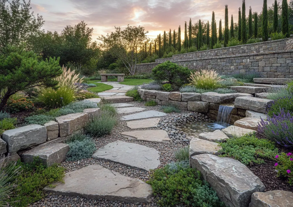 Застосування бутового каменю в ландшафті