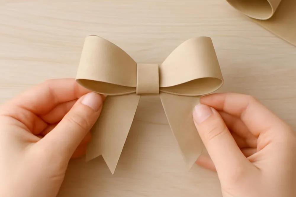 Як зробити бантик з паперової стрічки: покрокова інструкція