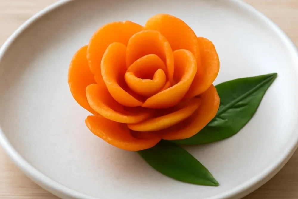 Як зробити квітку з вареної моркви: покрокова інструкція