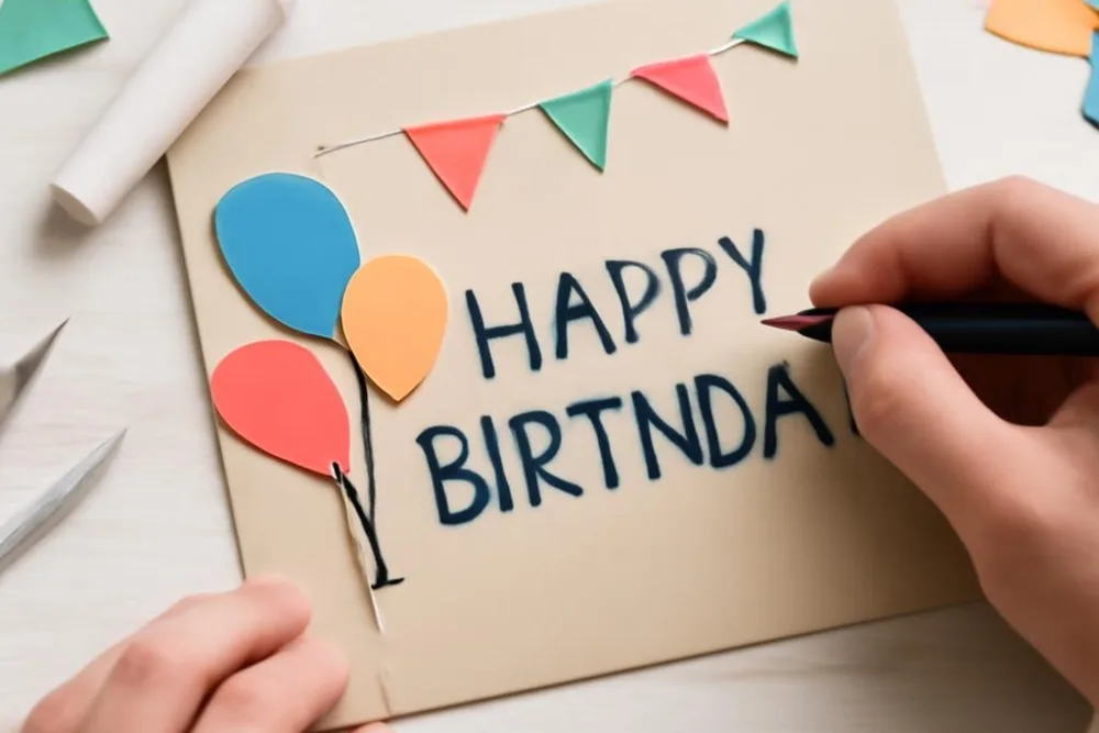 Як зробити листівку до дня народження власноруч: прості кроки