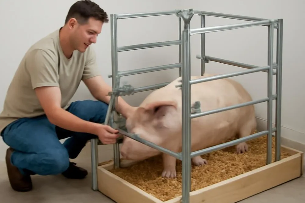Як зробити станок для опоросу свиноматки своїми руками